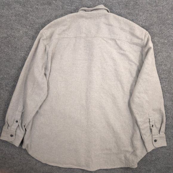 Madewell Flannel Shirt Womens XXL Light Gray Flap Pocket Oversized Ex Boyfriend - Picture 3 of 9